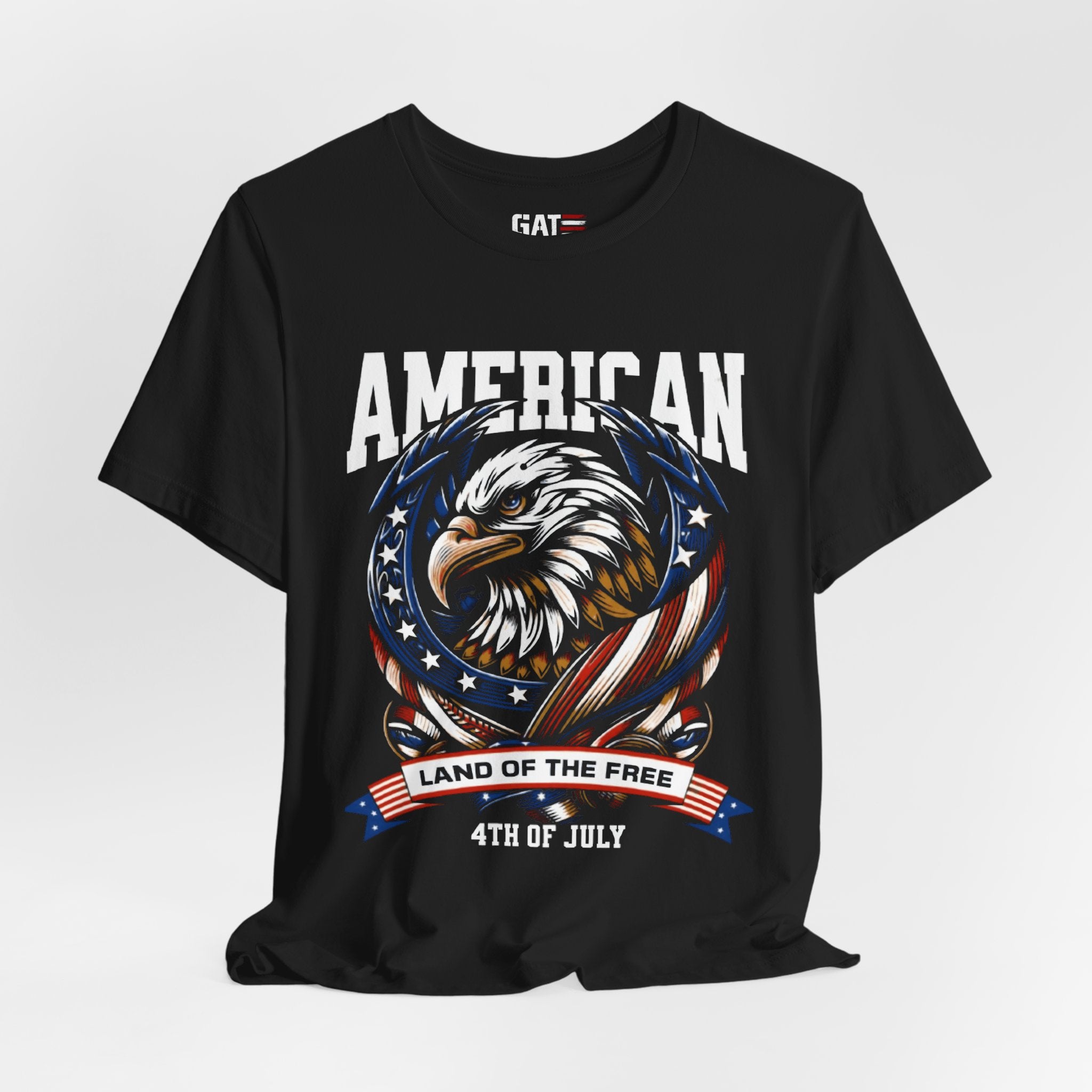 American Land of the Free Shirt, 4th of July Eagle Tee, Patriotic USA Flag Shirt, Independence Day Graphic T Shirt, Veteran Gift