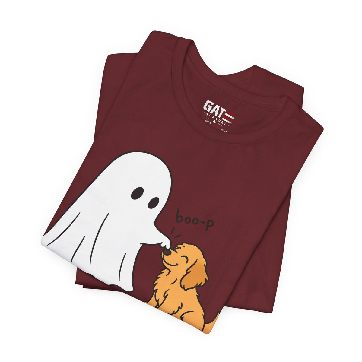 Halloween Ghost & Golden Retriever — "boo-p" Cute Dog Halloween T-Shirt