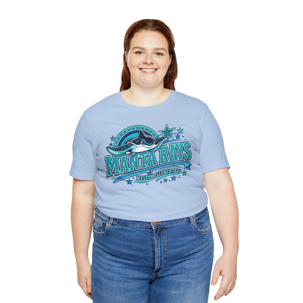 Melton Manta Rays Graphic Tee – Retro Ocean School Spirit Shirt
