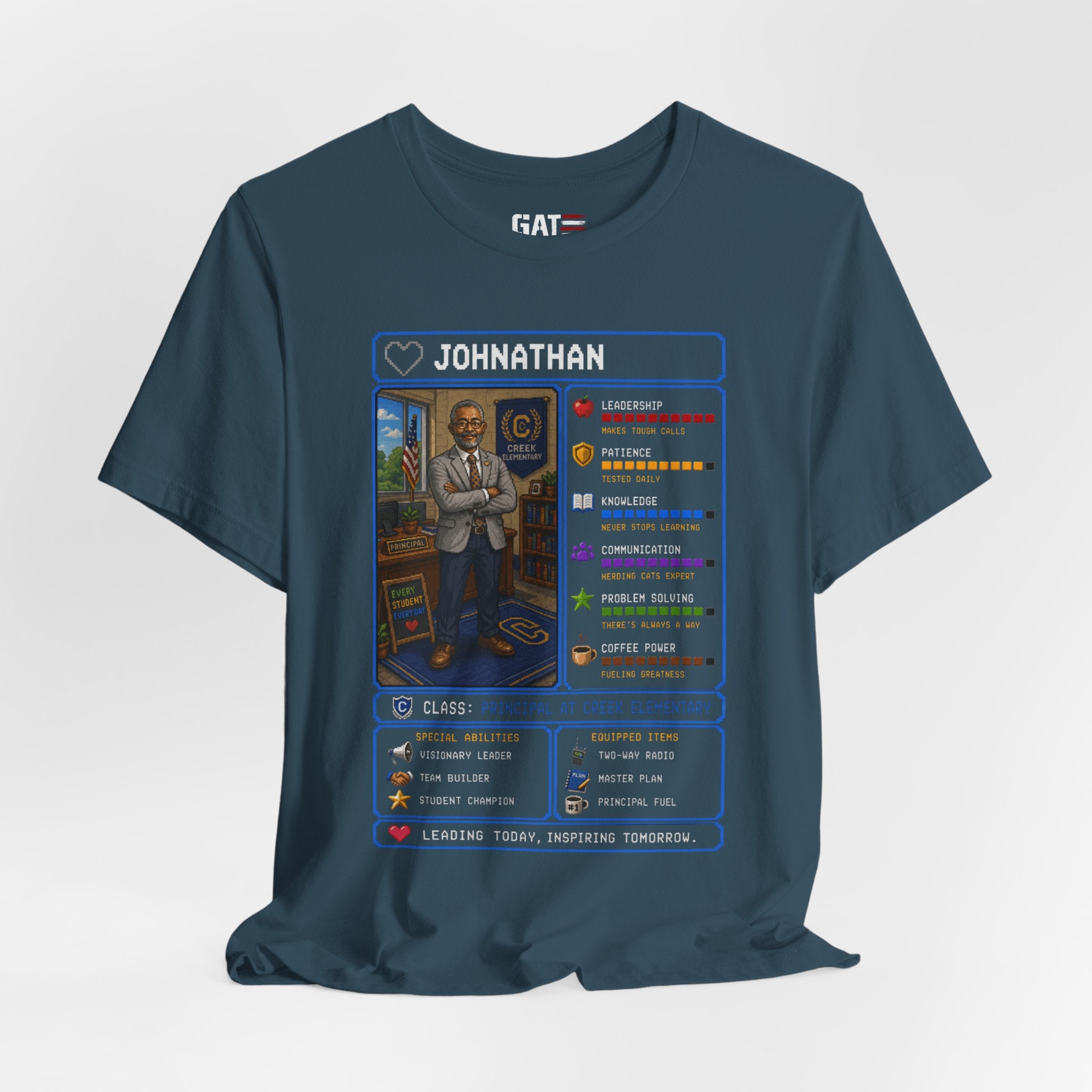 Custom Principal RPG Character Shirt | Personalized School Administrator Gift