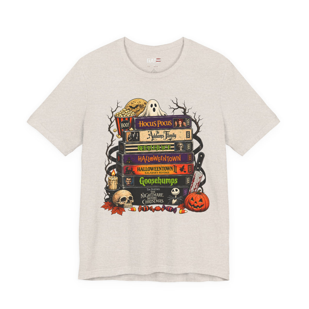 Halloween Movie Stack Shirt | Spooky Classics Tee