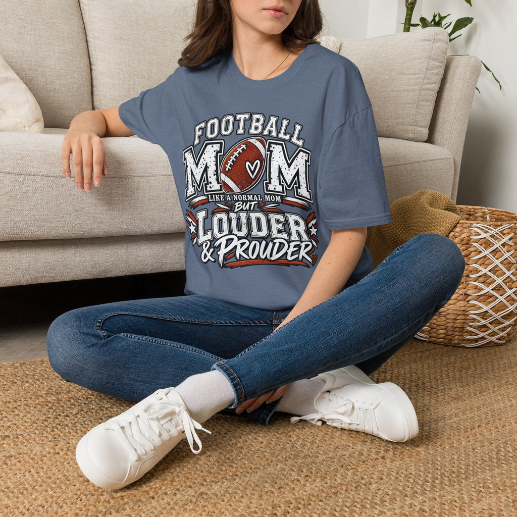 Football Mom Gildan Soft Style T-Shirt — Loud & Proud Vintage Football Mom Tee