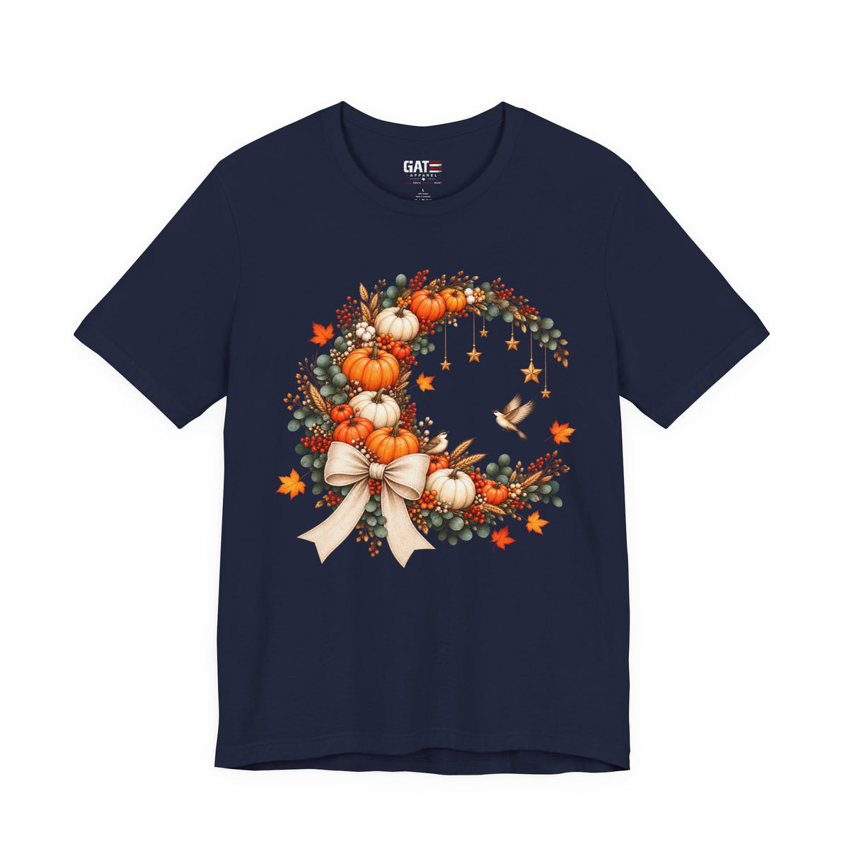 Fall wreath T-shirt product view