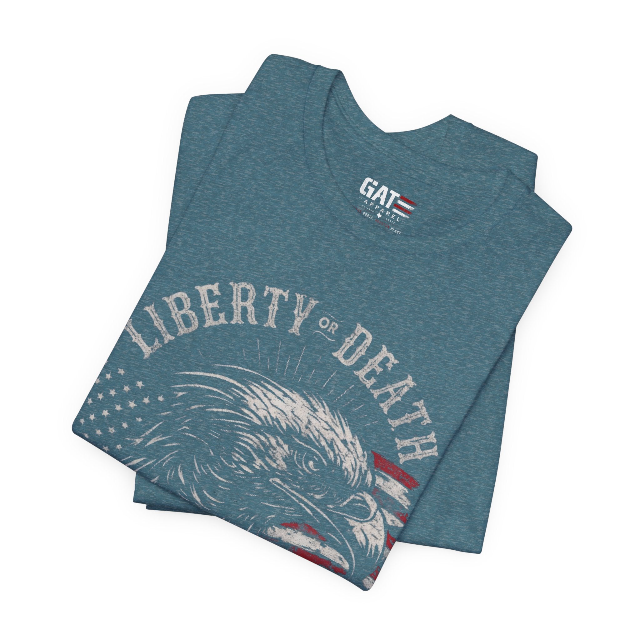 Liberty or Death Shirt, Born to Be Free Patriotic Eagle Tee, 1776 American Flag Shirt, USA Freedom Graphic T-Shirt, Veteran Gift