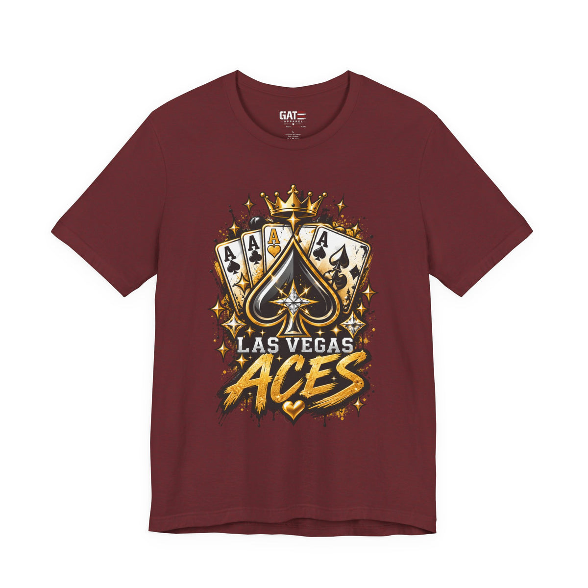 Las Vegas Aces Basketball Shirt – Ace Cards Crown Graphic Tee product mockup 14