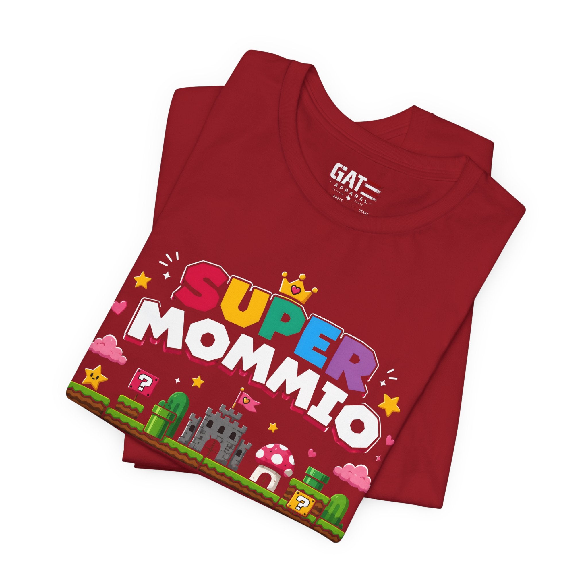 Super Mommio pixel game design T-Shirt | Retro video game mom tee