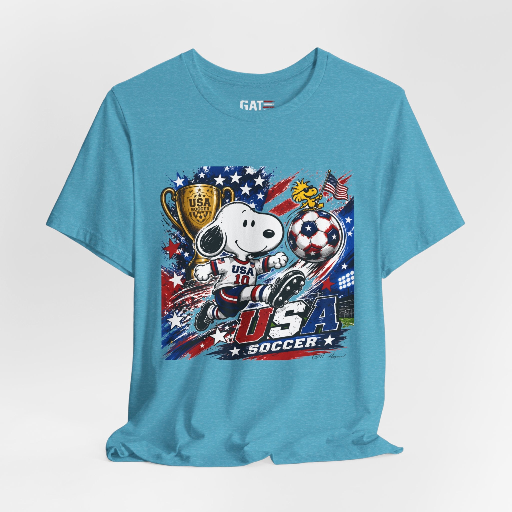 Snoopy USA Soccer Tee | Patriotic Soccer Graphic T-Shirt