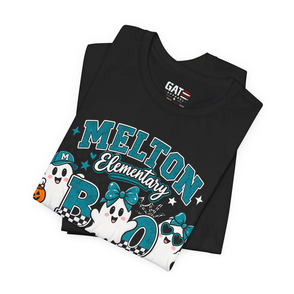 Melton Elementary Boo Crew T-Shirt — Cute Halloween Ghost School Tee