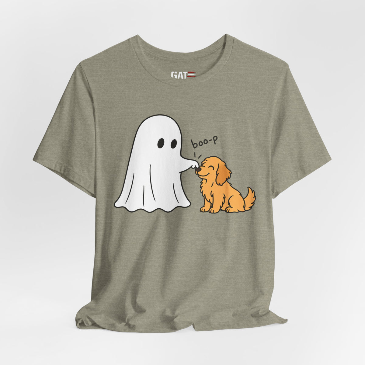 Halloween Ghost & Golden Retriever — "boo-p" Cute Dog Halloween T-Shirt