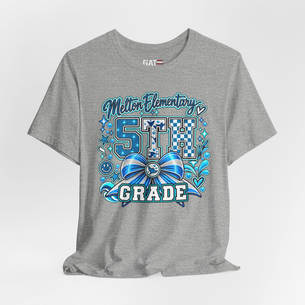 Melton 5th Grade School T‑Shirt — Bow Design