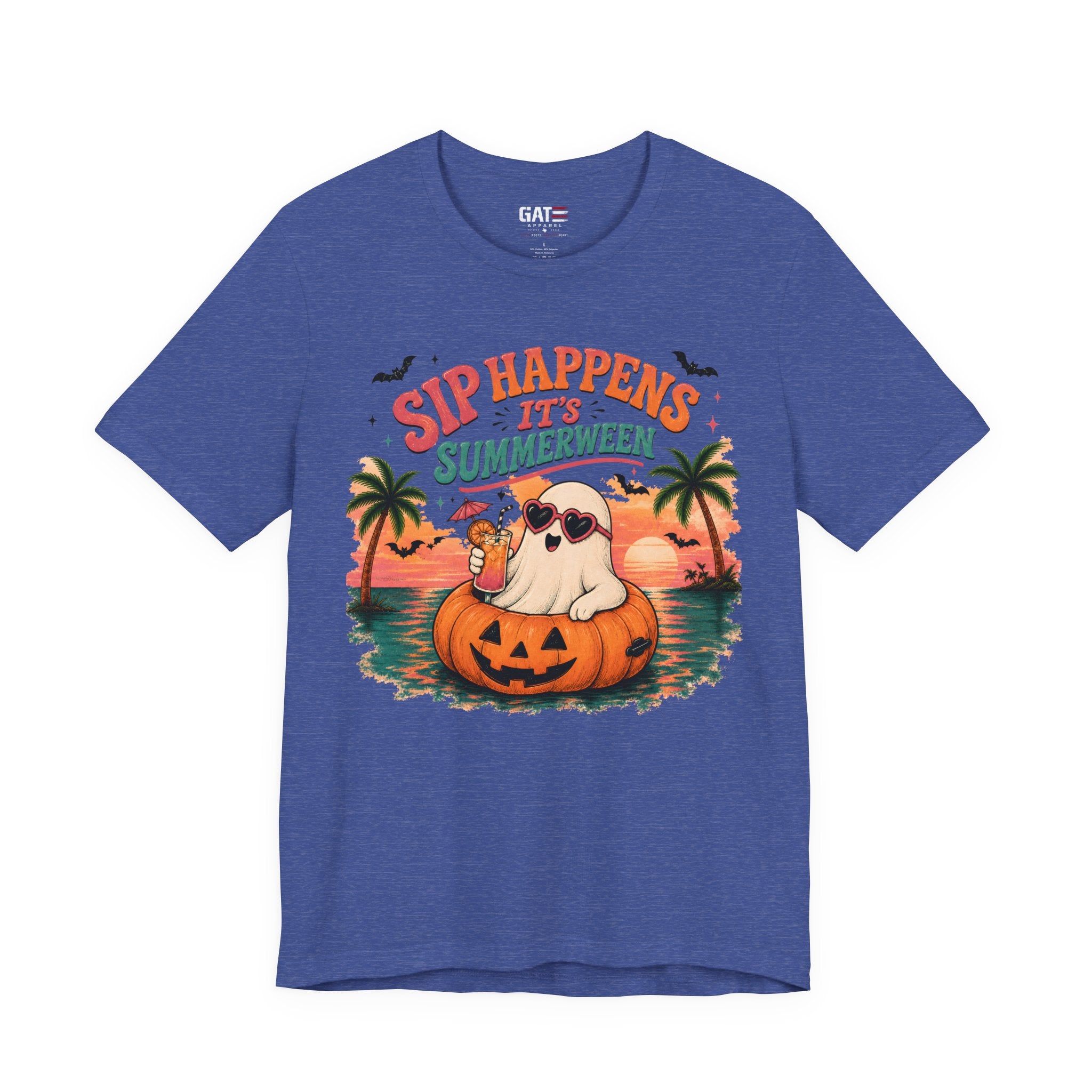 Summerween Shirt, Spooky Beach Shirt, Ghost Beach Tee, Halloween Beach Shirt, Coastal Halloween Tee, Tropical Ghost Shirt