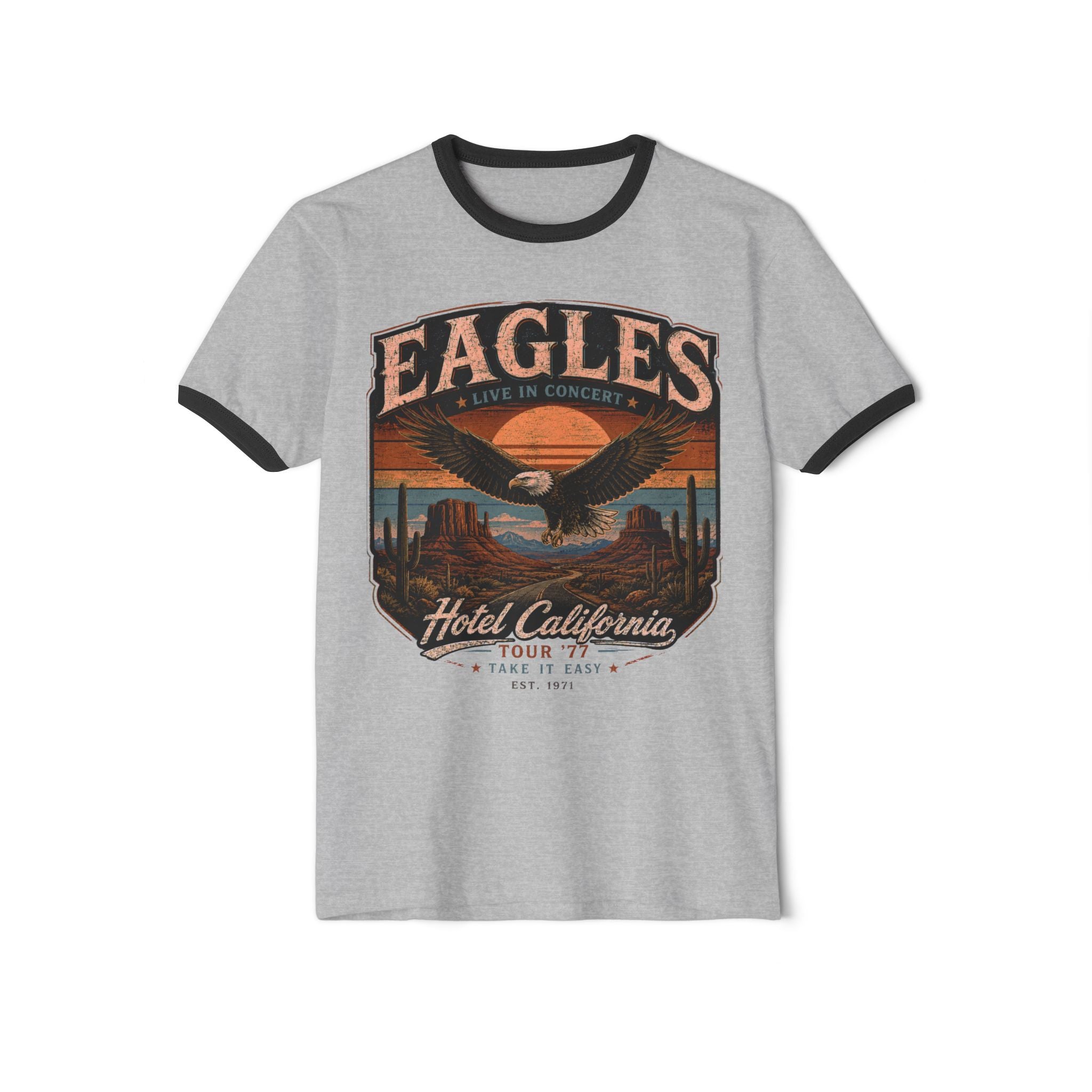 Eagles 'Hotel California' Vintage Tour Ringer Tee