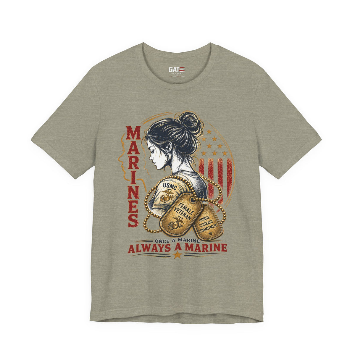 Female Marine Veteran Shirt | Once a Marine Always a Marine