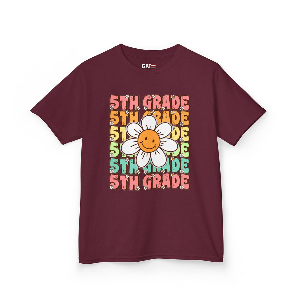Custom Grade Level Shirt for Kids – Retro Daisy Back to School Tee