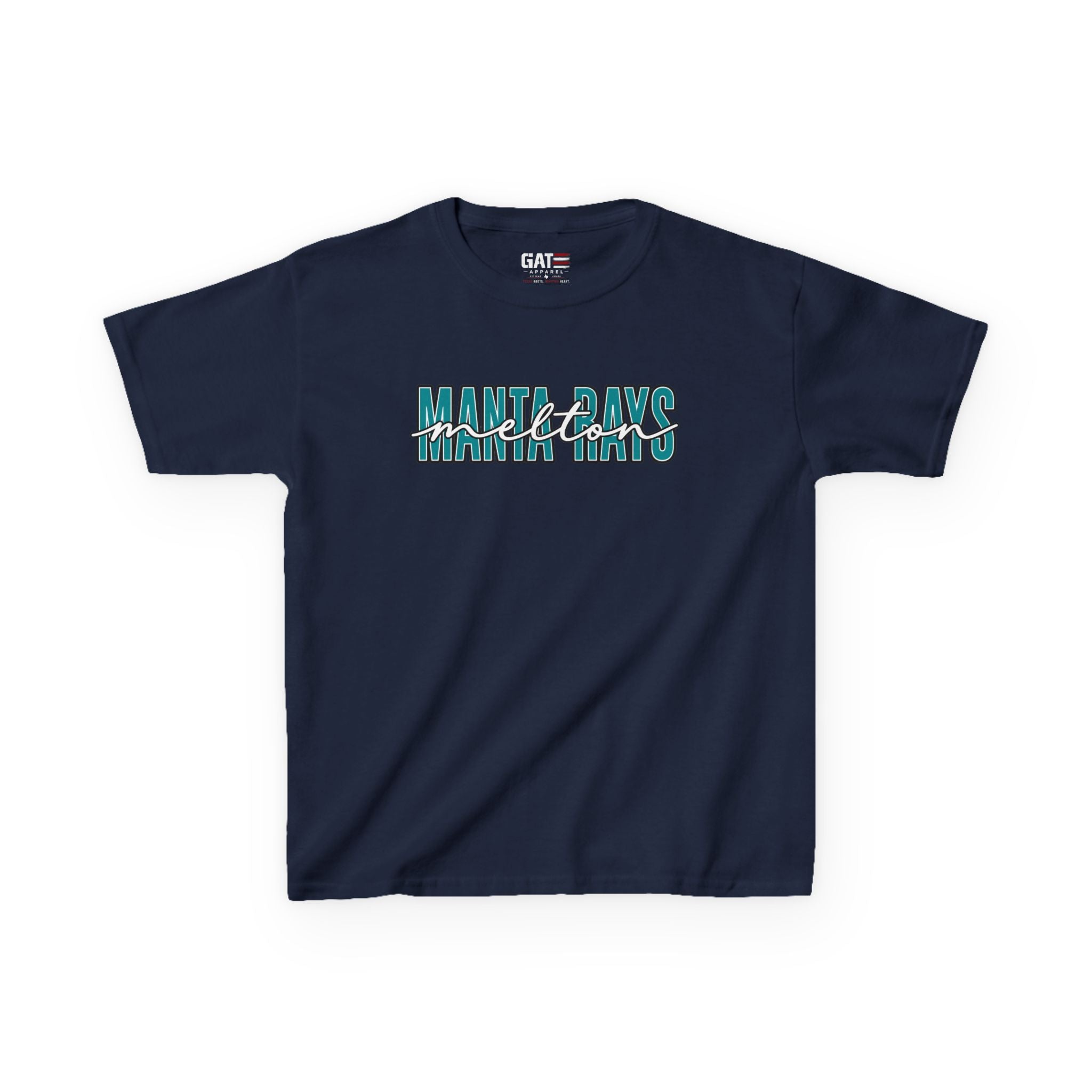 Kids Tee Melton Elementary — Melton Script Teal