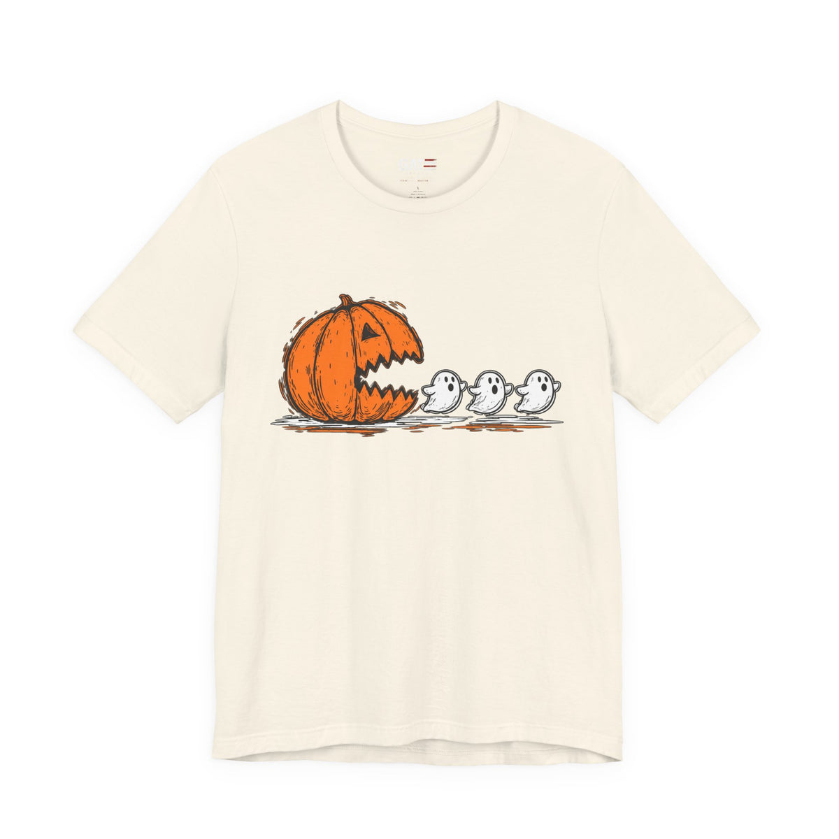 Ghost Chase Halloween Pumpkin T-Shirt