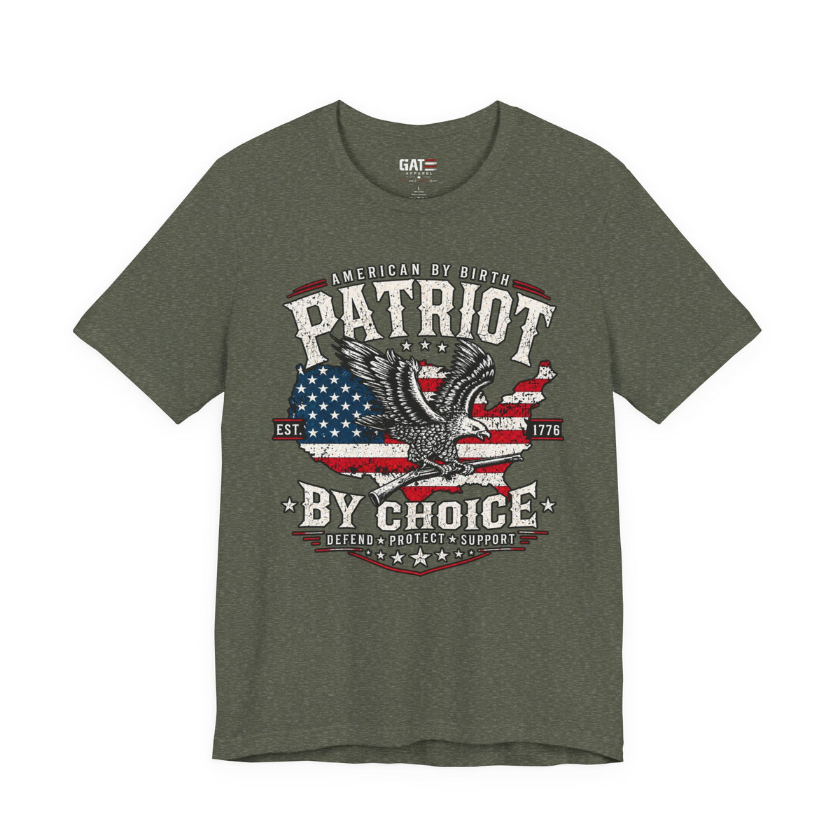 Patriot by Choice Shirt | American Flag Eagle Tee