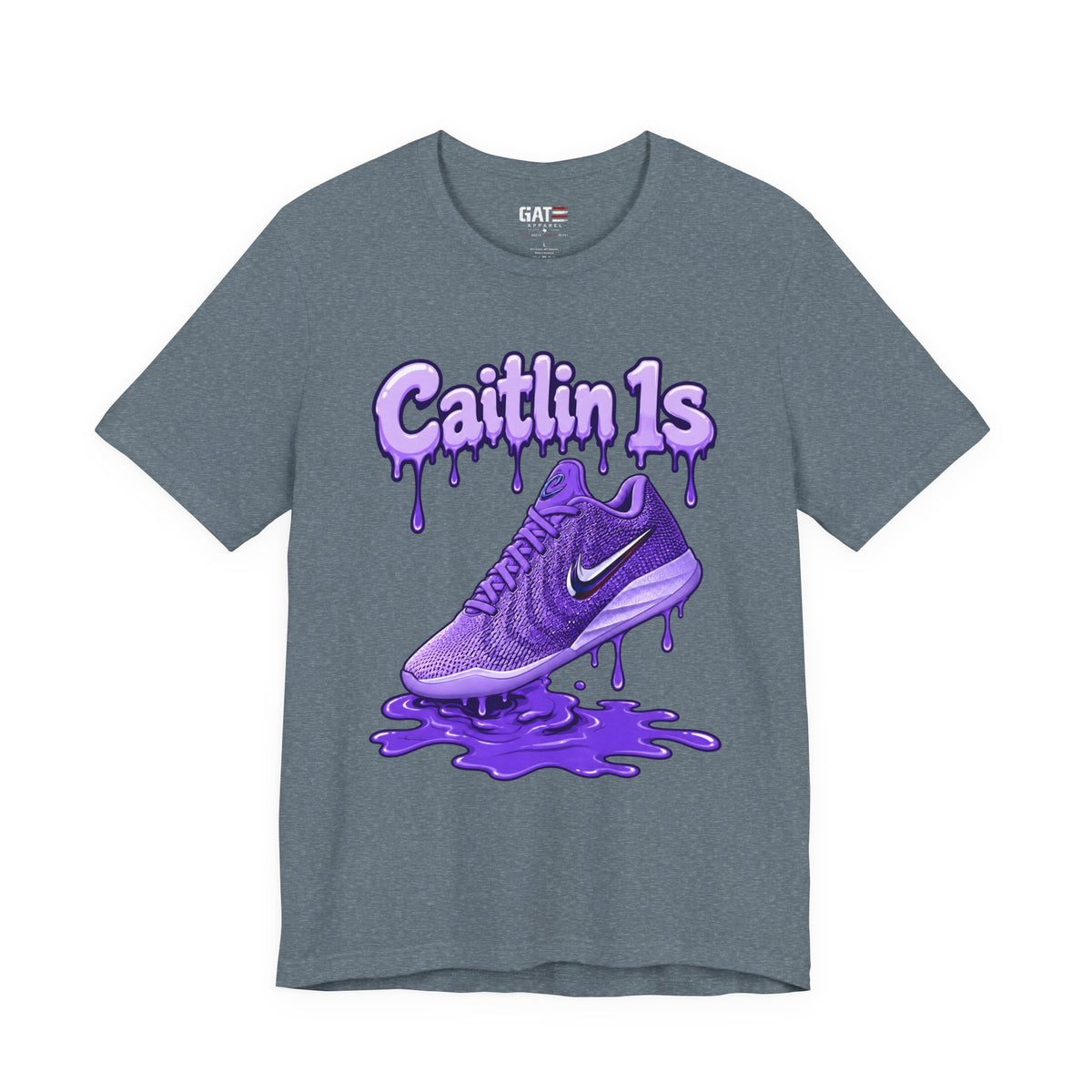 Caitlin Clark Caitlin 1s Purple Fade Paint Sneaker Shirt