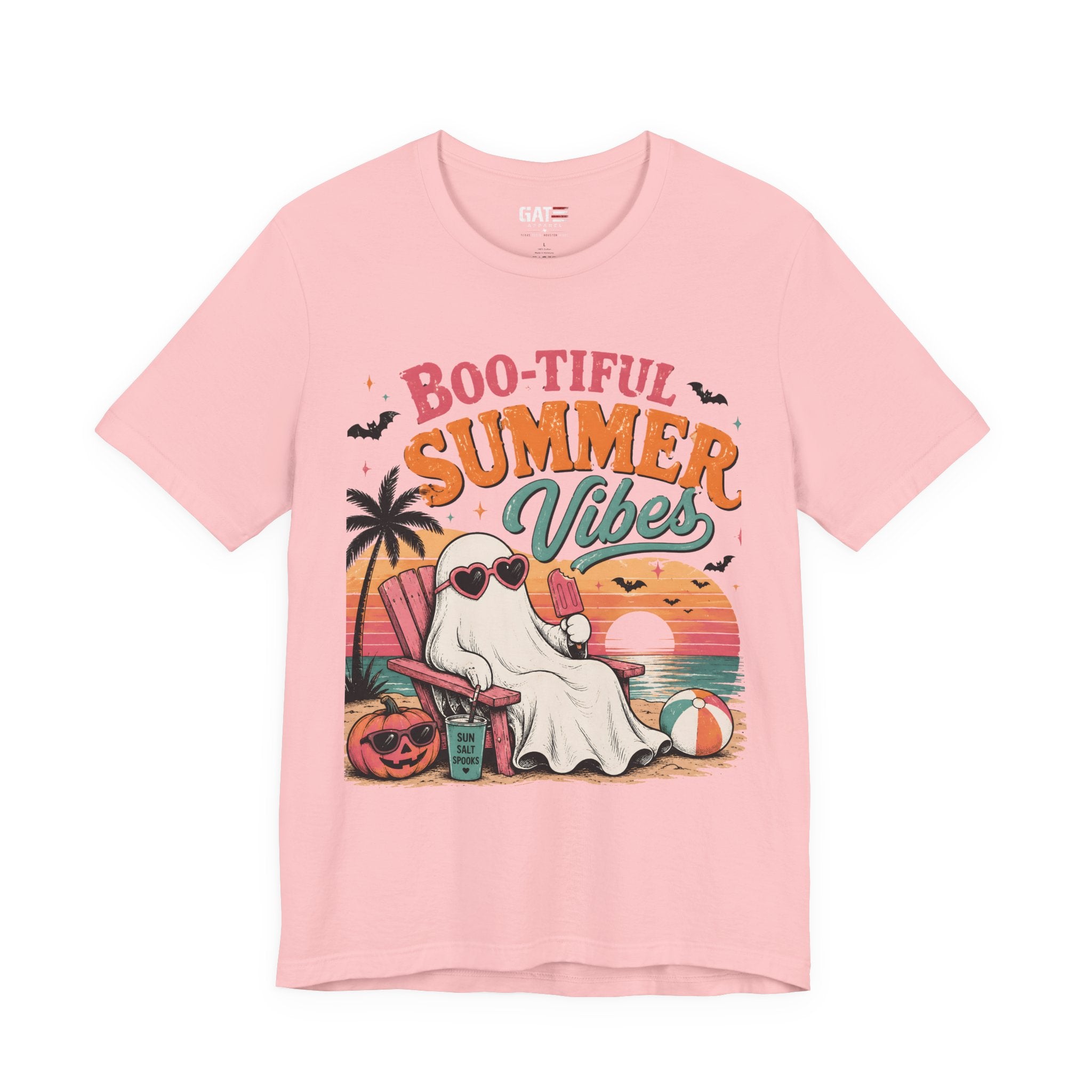 Summerween Shirt, Spooky Beach Shirt, Ghost Beach Tee, Halloween Beach Shirt, Coastal Halloween Tee, Tropical Ghost Shirt