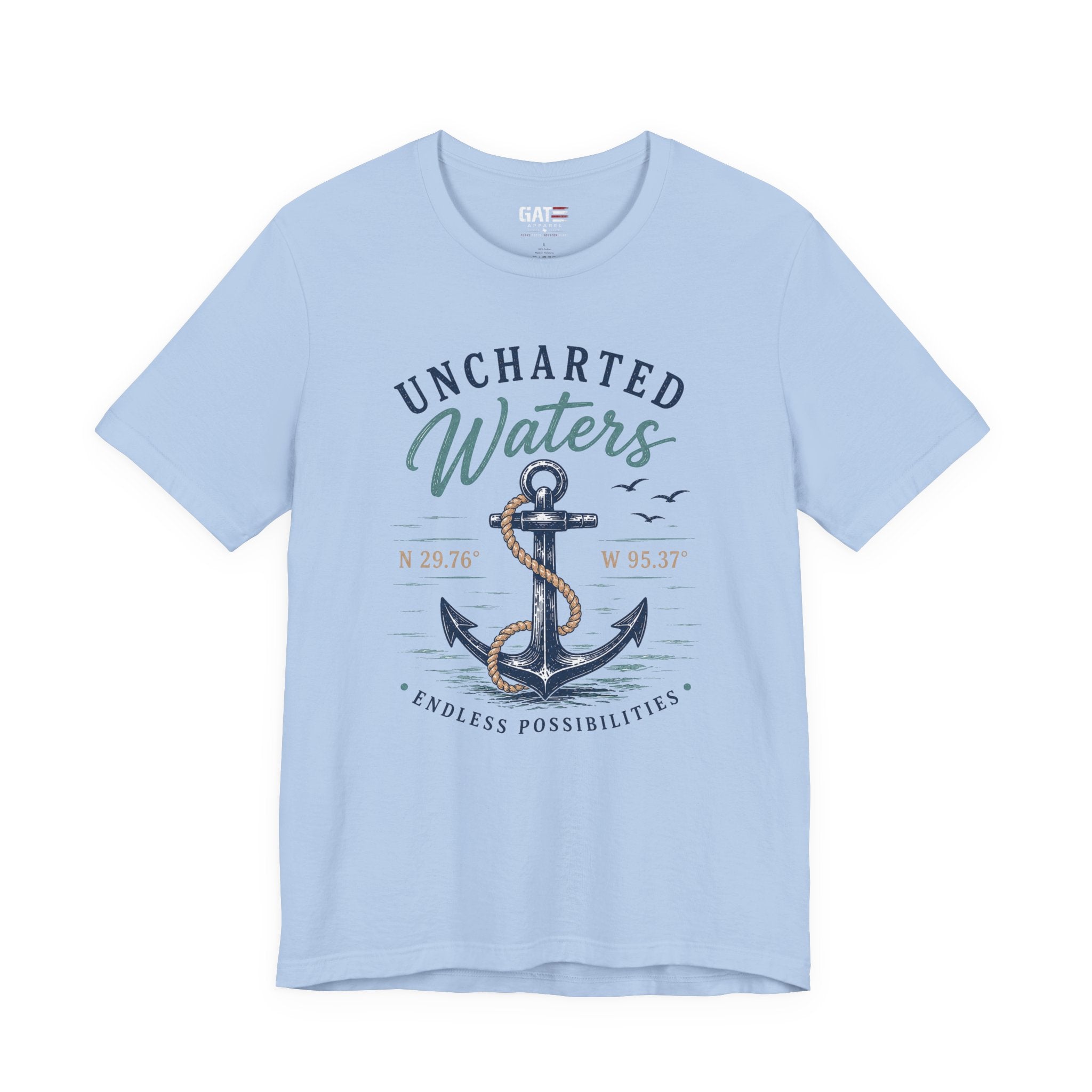Uncharted Waters Anchor Tee — Nautical Adventure Graphic T-Shirt