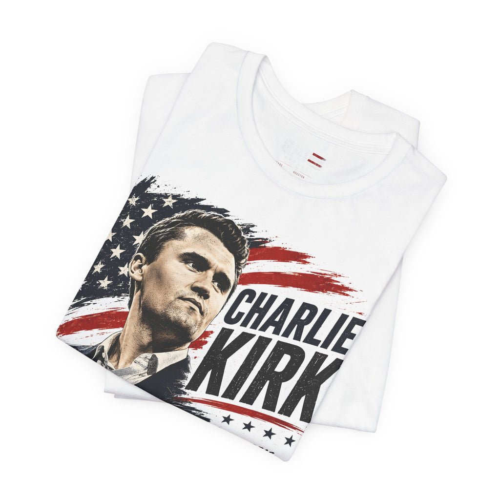Charlie Kirk Shirt Conservative Patriotic T Shirt Republican American Flag Tee USA Freedom Gift Political Apparel
