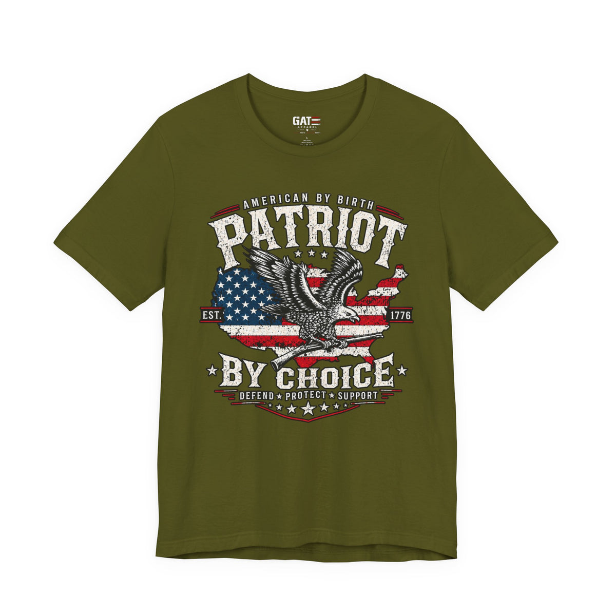 Patriot by Choice Shirt | American Flag Eagle Tee