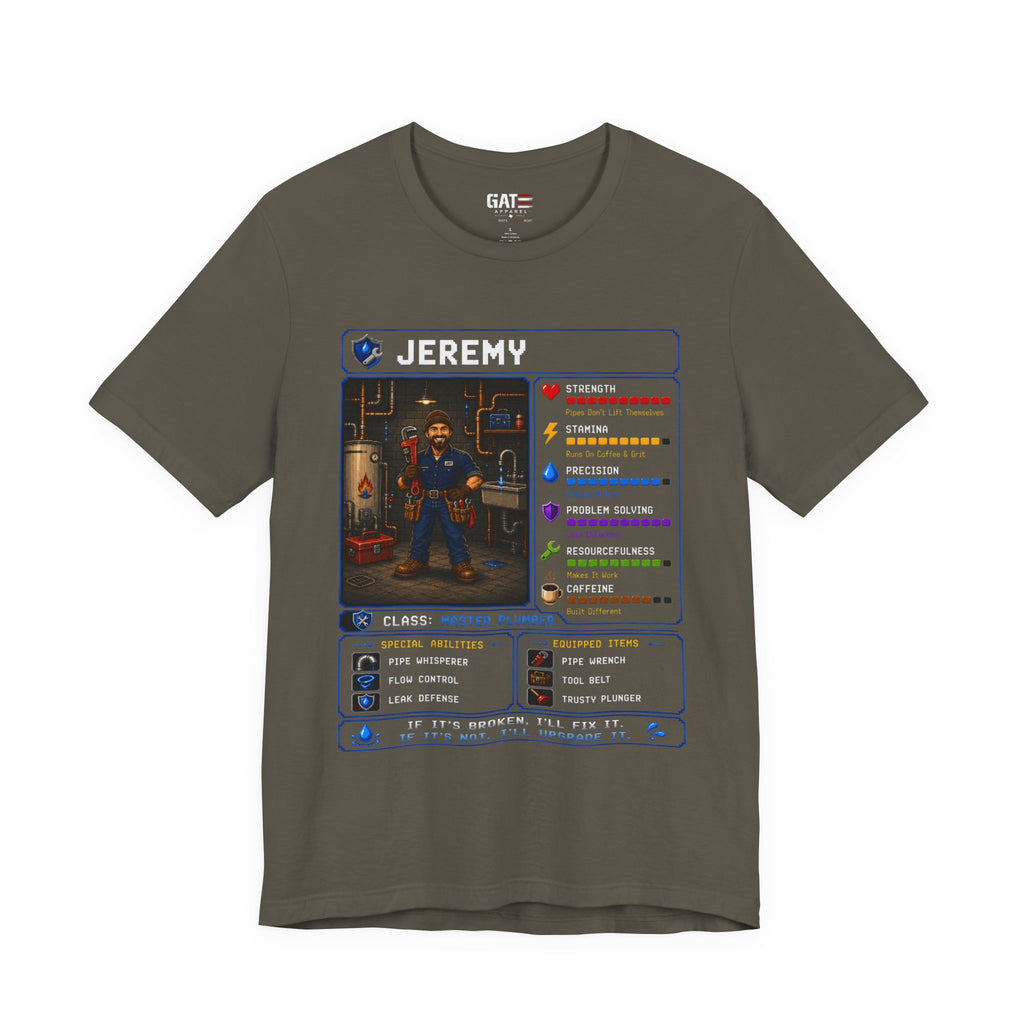 Custom Plumber RPG Character Shirt | Personalized Plumber Gift