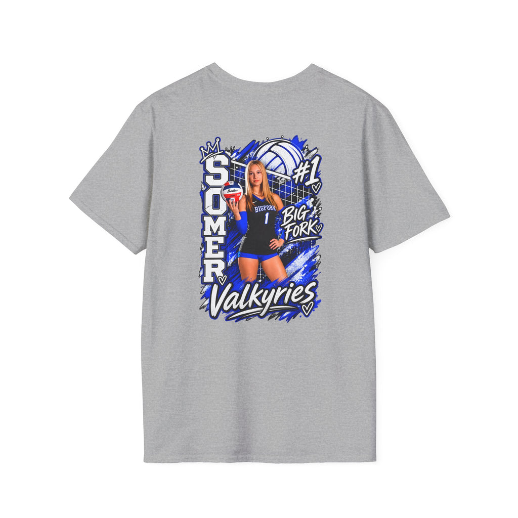 Volleyball Mom Senior Player Photo Tee — Custom Photo Team Name and Number