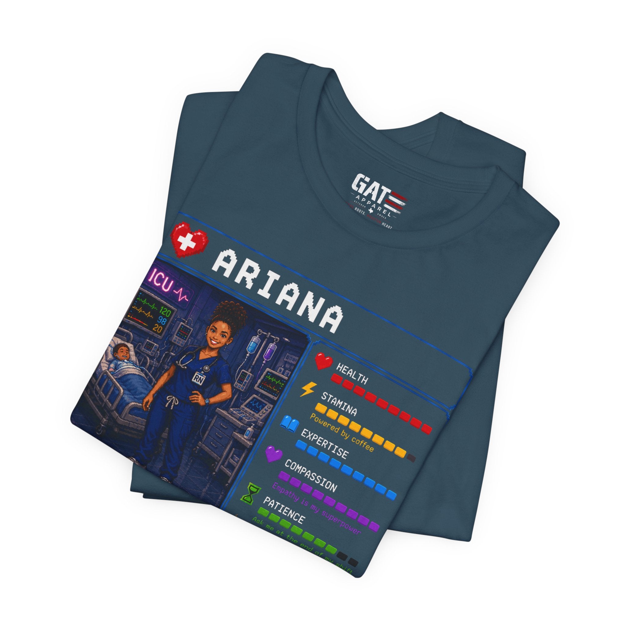 Custom ICU Nurse RPG Character Shirt | Personalized Nurse Gift