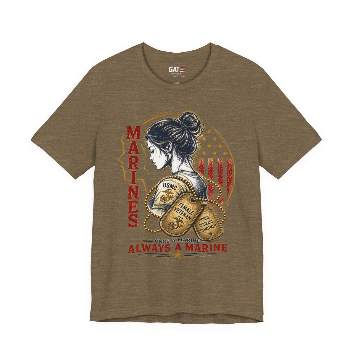 Female Marine Veteran Shirt | Once a Marine Always a Marine