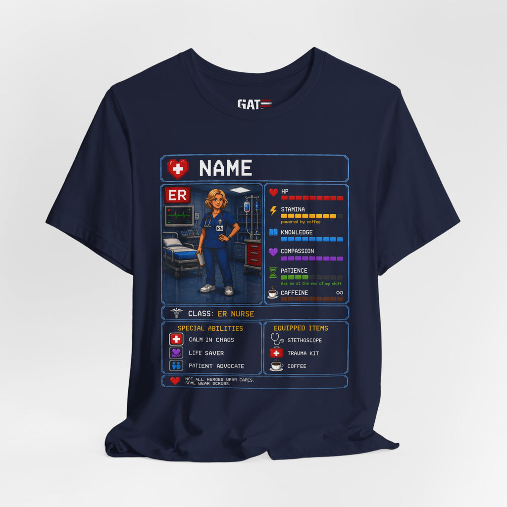 Custom ER Nurse RPG Character Shirt | Personalized Nurse Gift