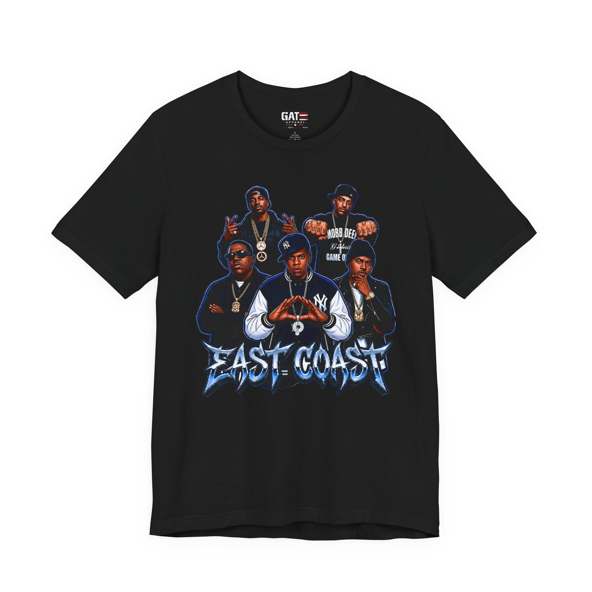 East Coast Hip Hop T-Shirt — 'East Coast' Vintage Rap Group Graphic Tee