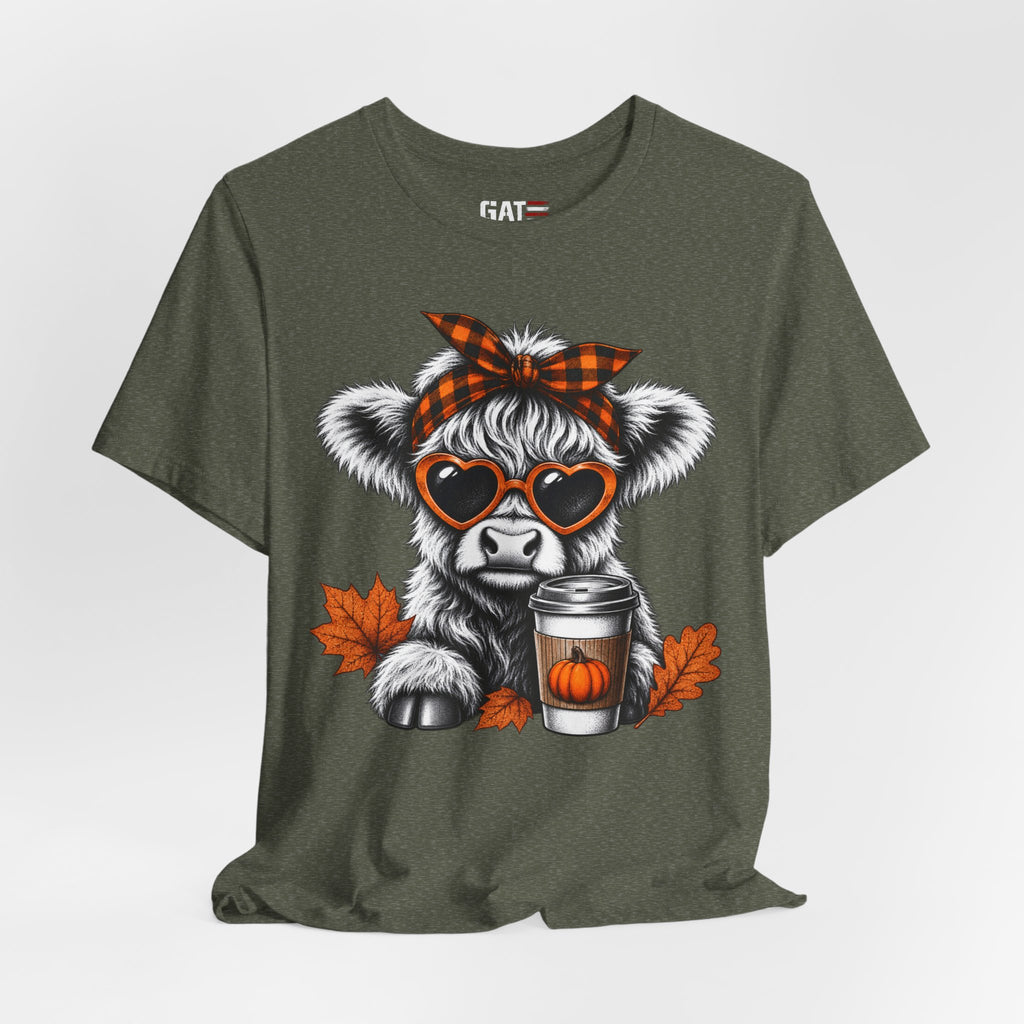 Cow seasonal fall T-shirt product mockup