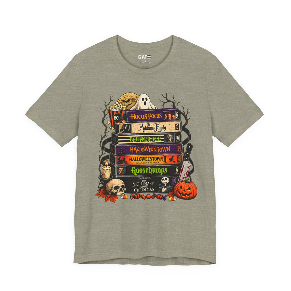 Halloween Movie Stack Shirt | Spooky Classics Tee