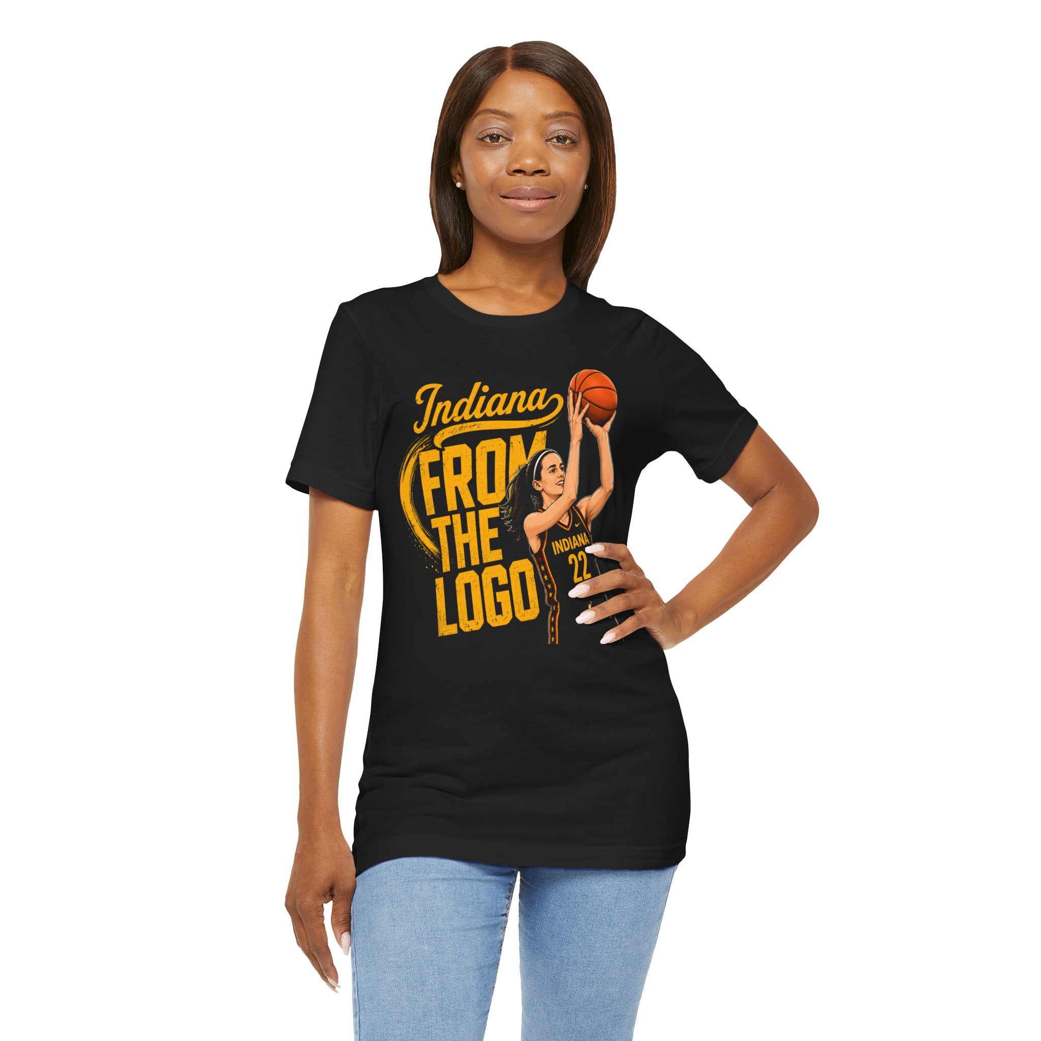 Caitlin Clark Basketball Tee|From The Logo|Indiana #22 Shooter Graphic T-Shirt