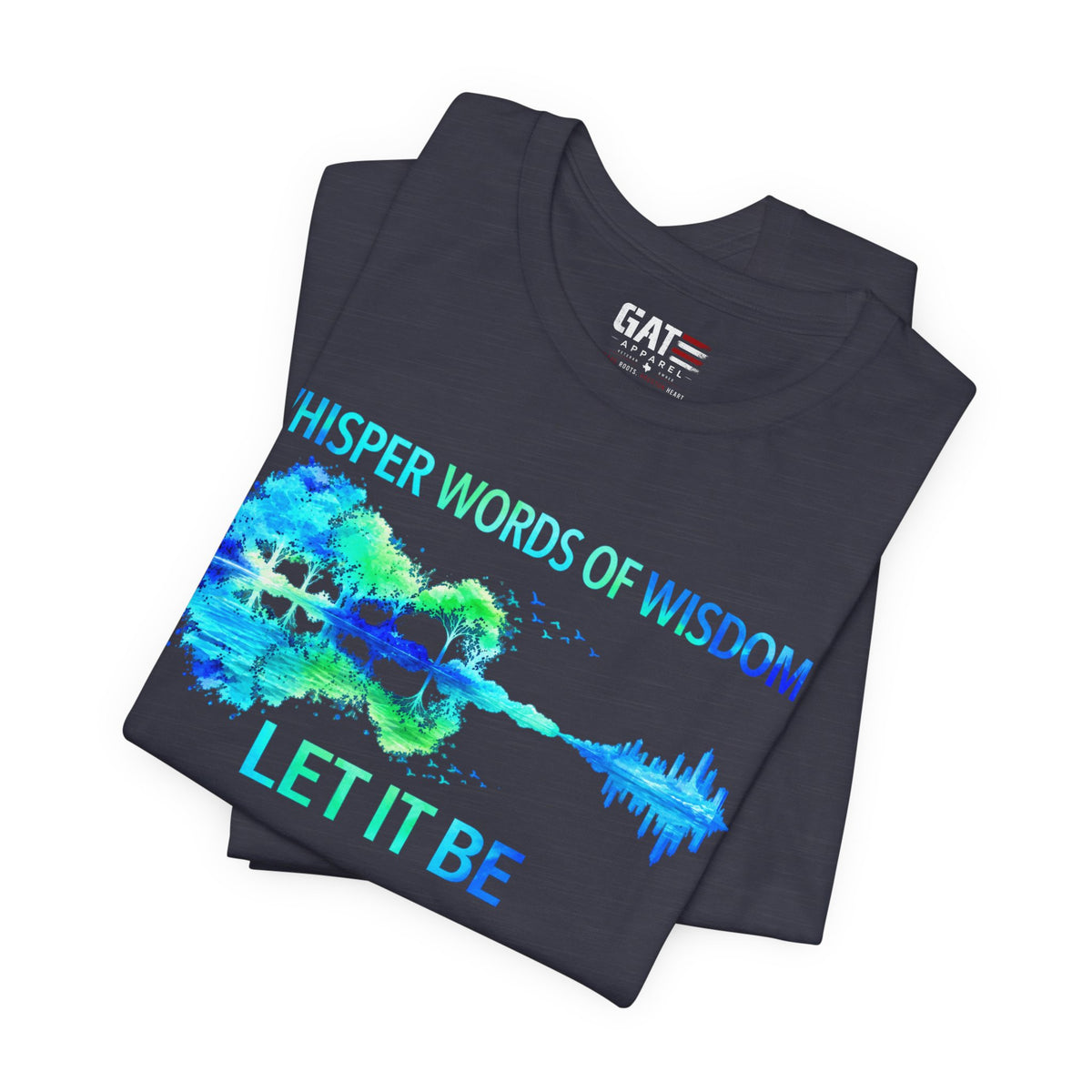 Let It Be Guitar Tee — 'Whisper Words of Wisdom' Music Lover T‑Shirt