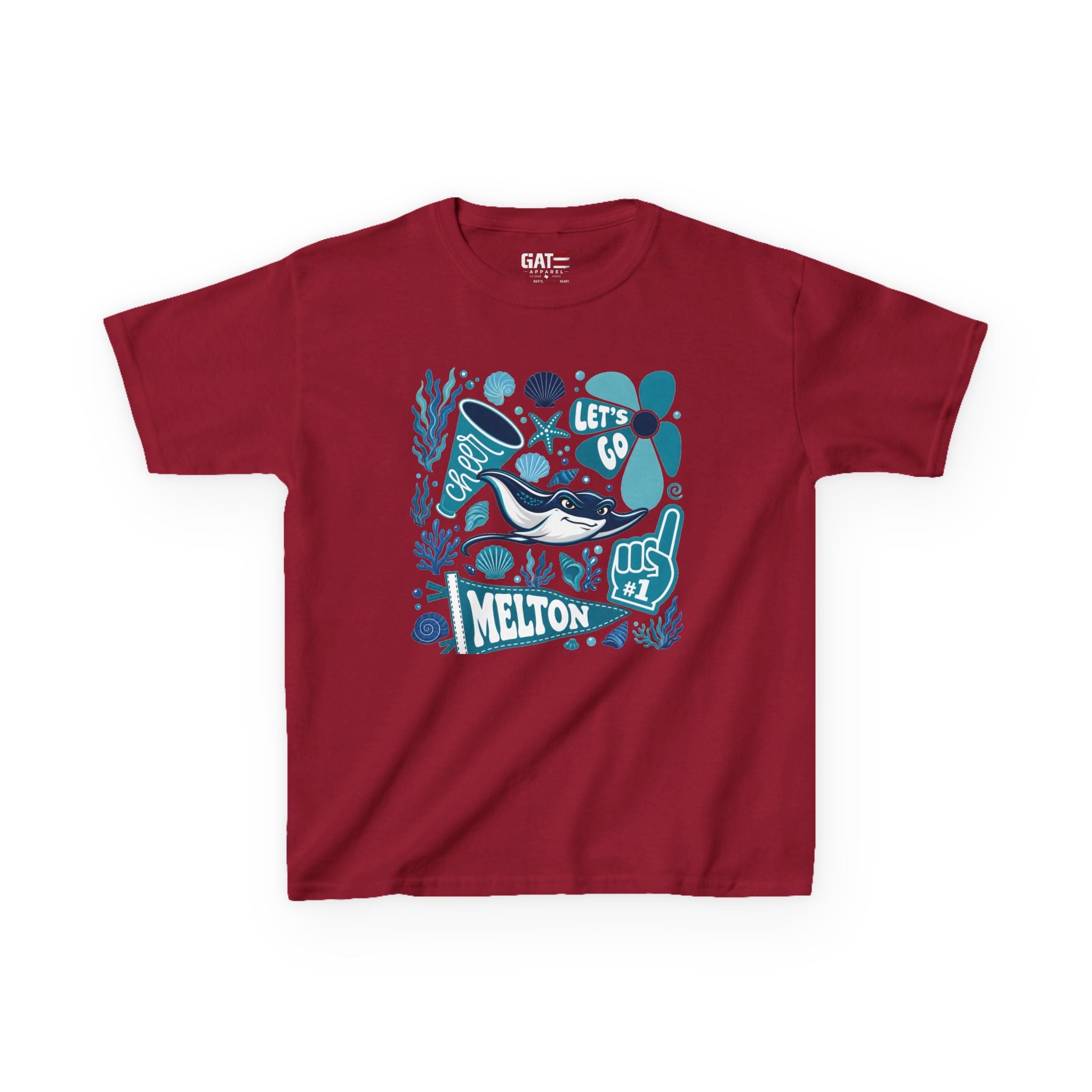 Melton Kids Tee — Blue Ocean Surf Graphic "Melton"