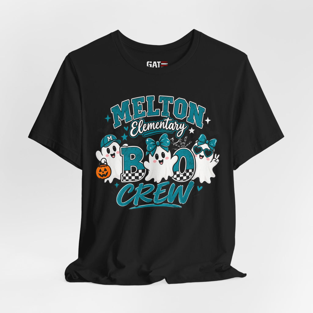 Melton Elementary Boo Crew T-Shirt — Cute Halloween Ghost School Tee