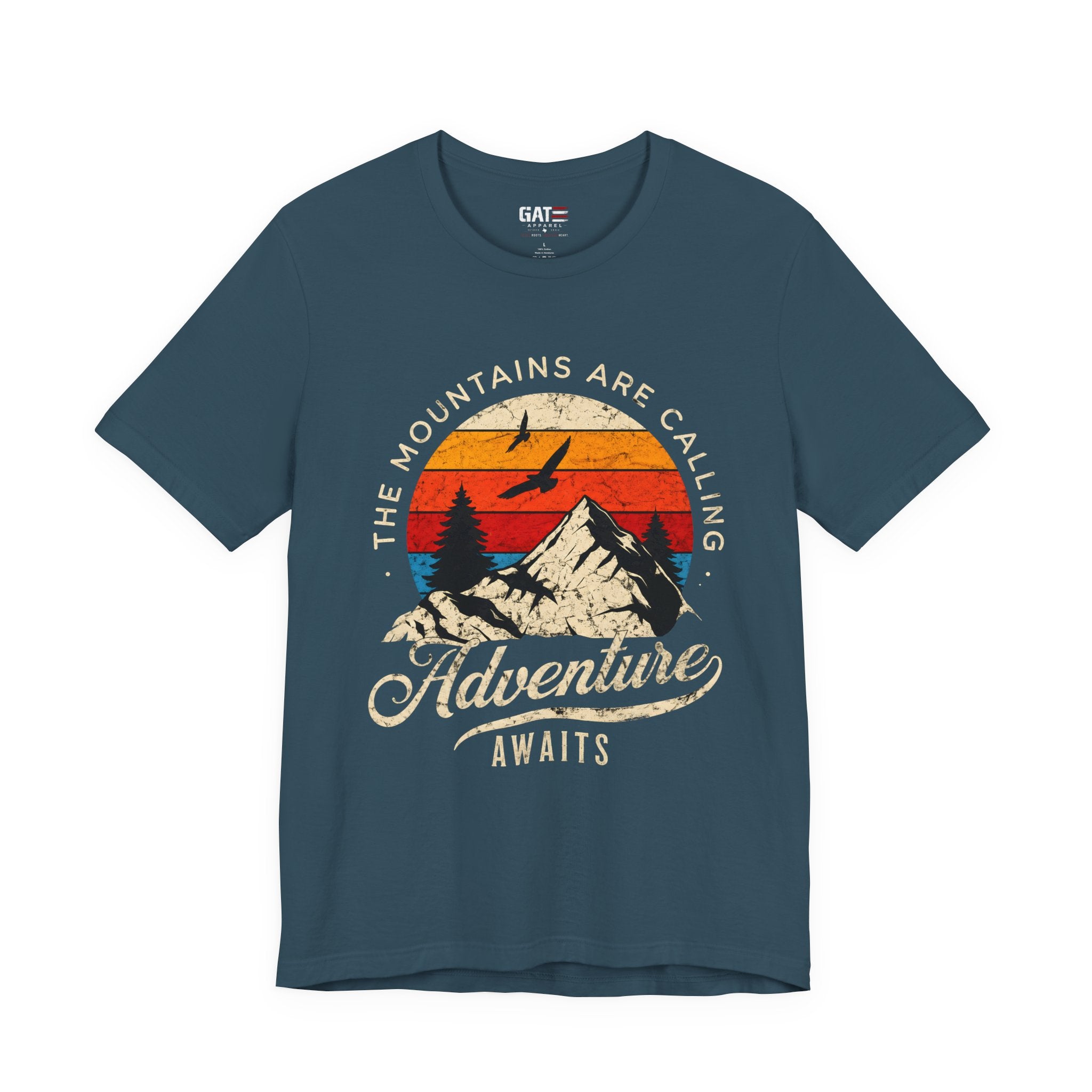 Mountain Adventure Shirt, The Mountains Are Calling Adventure Awaits Tee, Vintage Hiking T Shirt, Camping Shirt, Outdoor Lover Gift, Nature