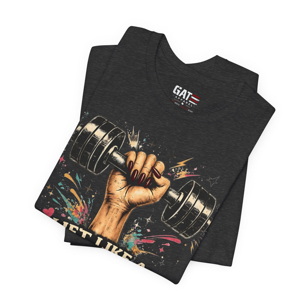Lift Like A Girl Shirt, Women's Gym Shirt, Weightlifting Tee, Cute Fitness Shirt, Workout Gift for Women