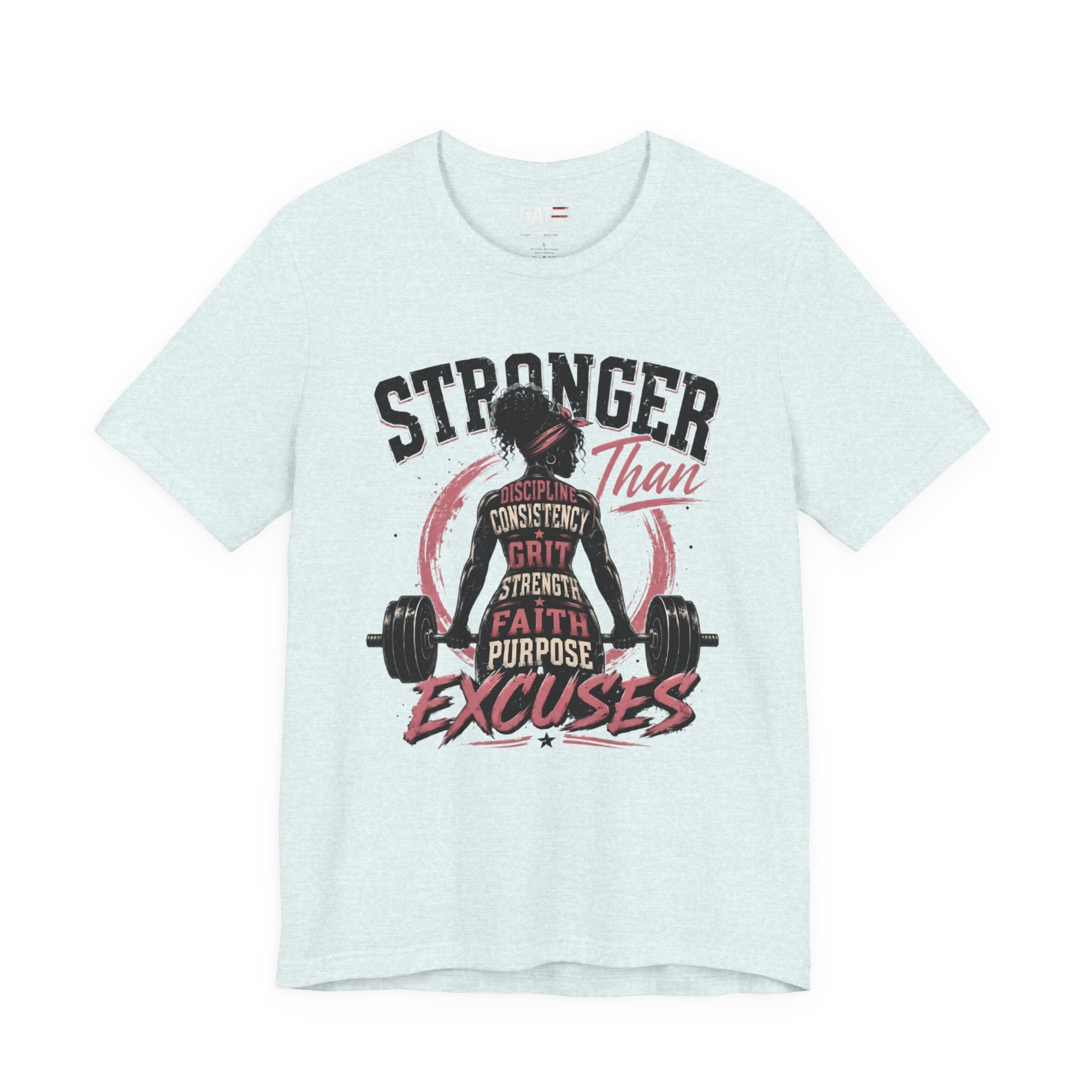 Stronger Than Excuses Shirt, Women's Gym Shirt, Motivational Workout Tee, Weightlifting Shirt, Fitness Gift for Her