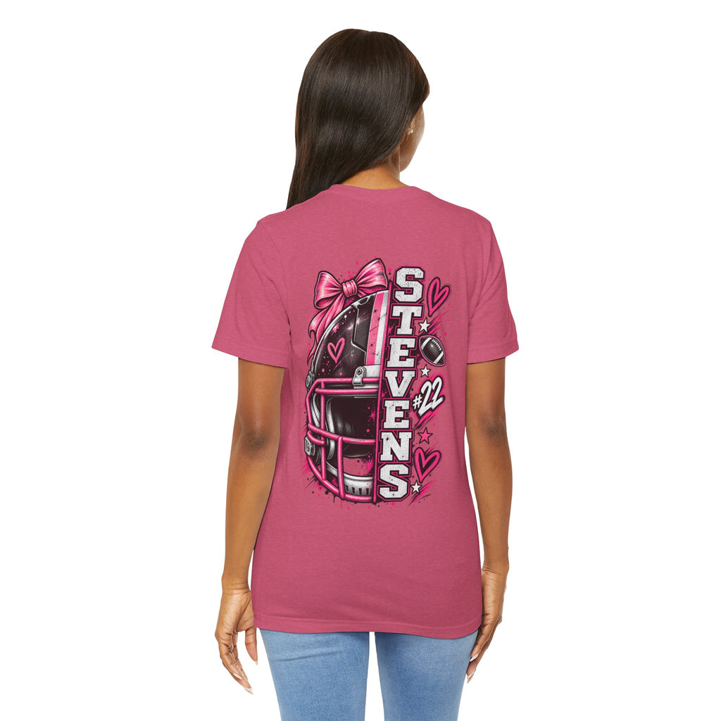 Football Mom Personalized Shirt Custom Player Name Number Helmet Game Day Tee