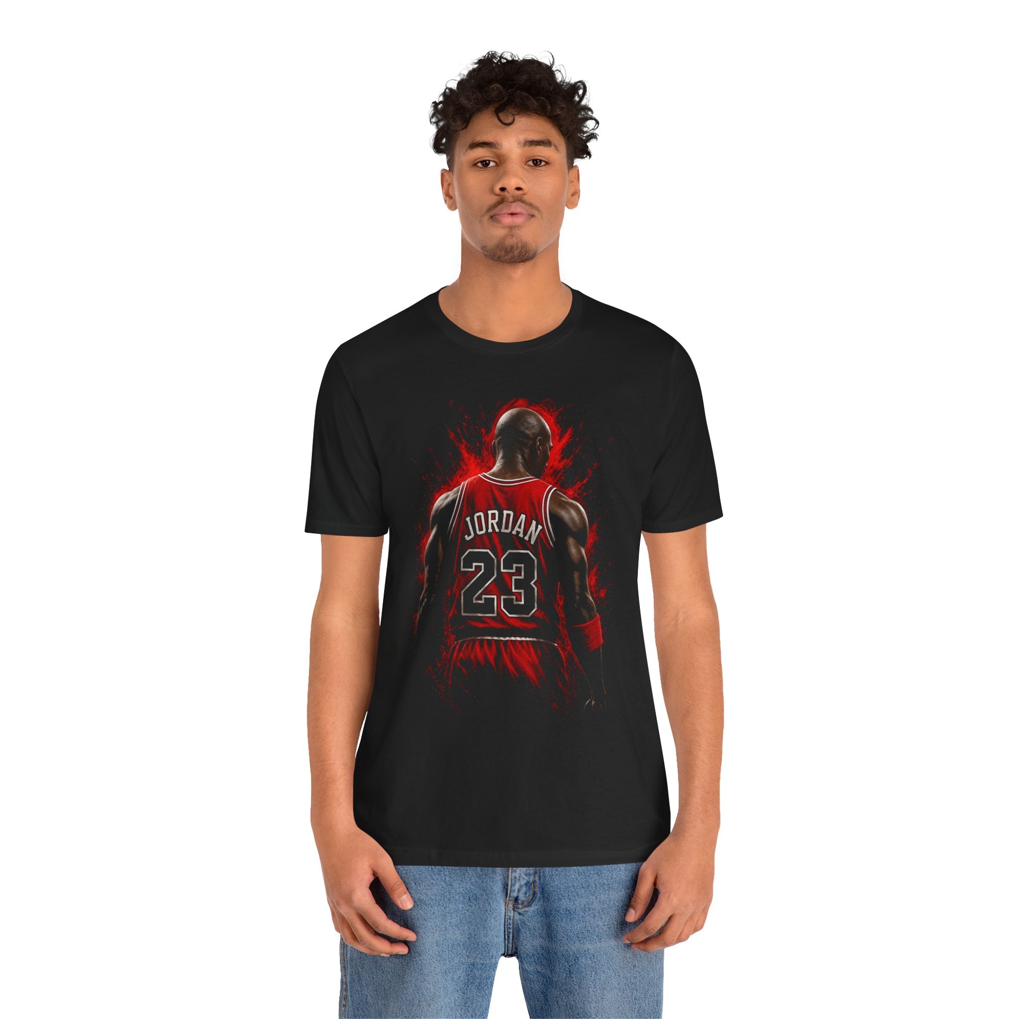 Michael Jordan 23 Backview Basketball T-Shirt – Retro NBA Fan Tee