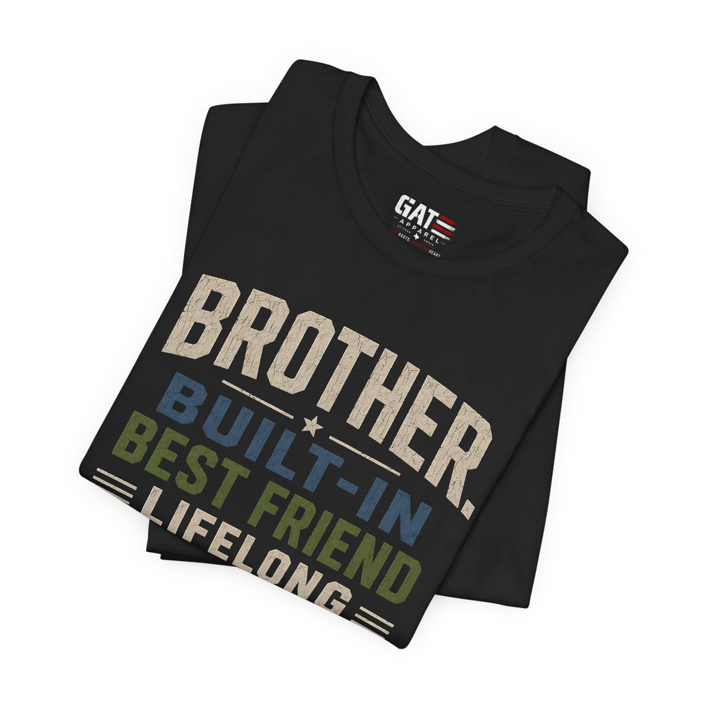 Brother Built In Best Friend Lifelong Partner In Crime Shirt, Funny Brother Gift, Sibling Tee, Brother Birthday Gift Tee