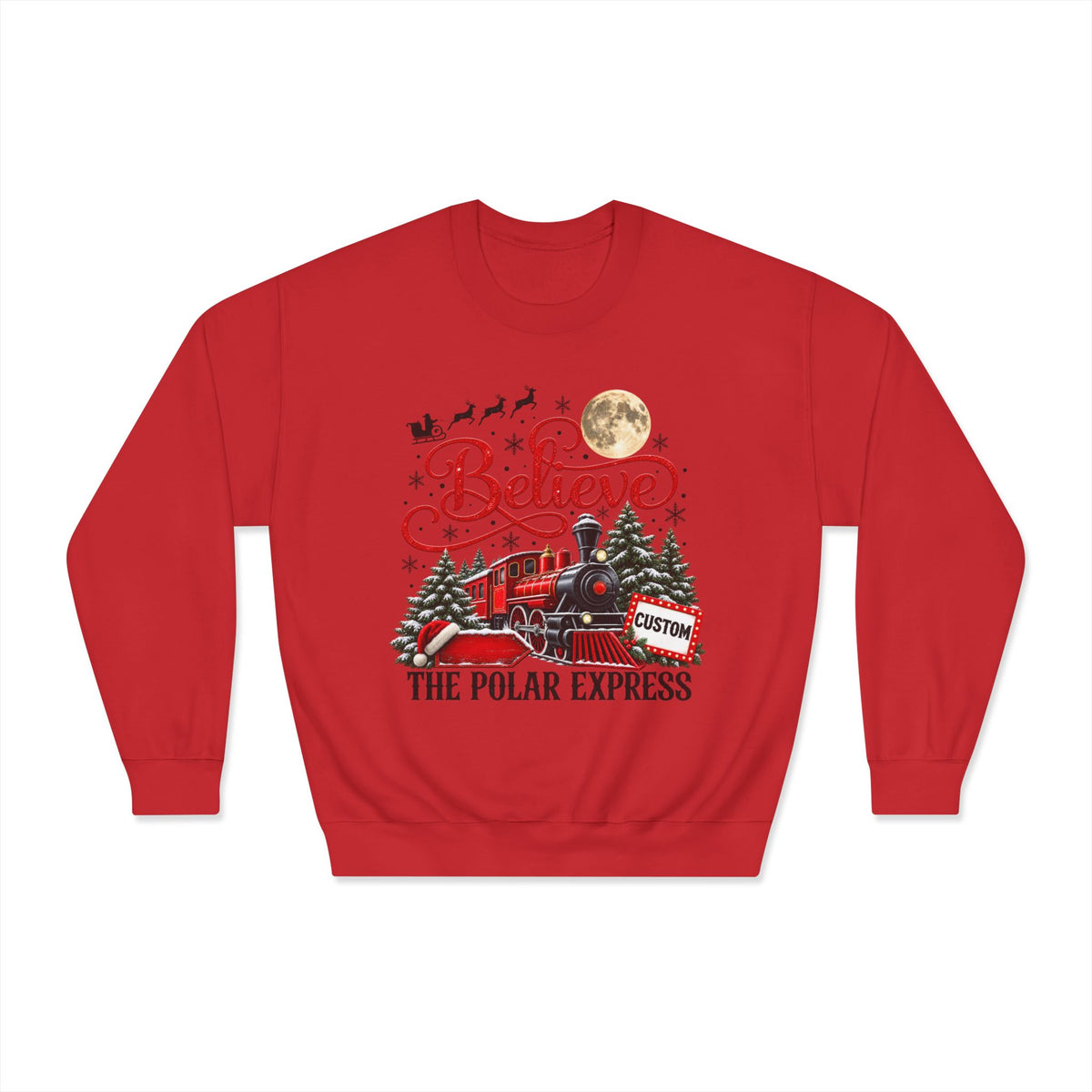 Personalized Polar Express Crewneck Sweatshirt - product mockup view 9