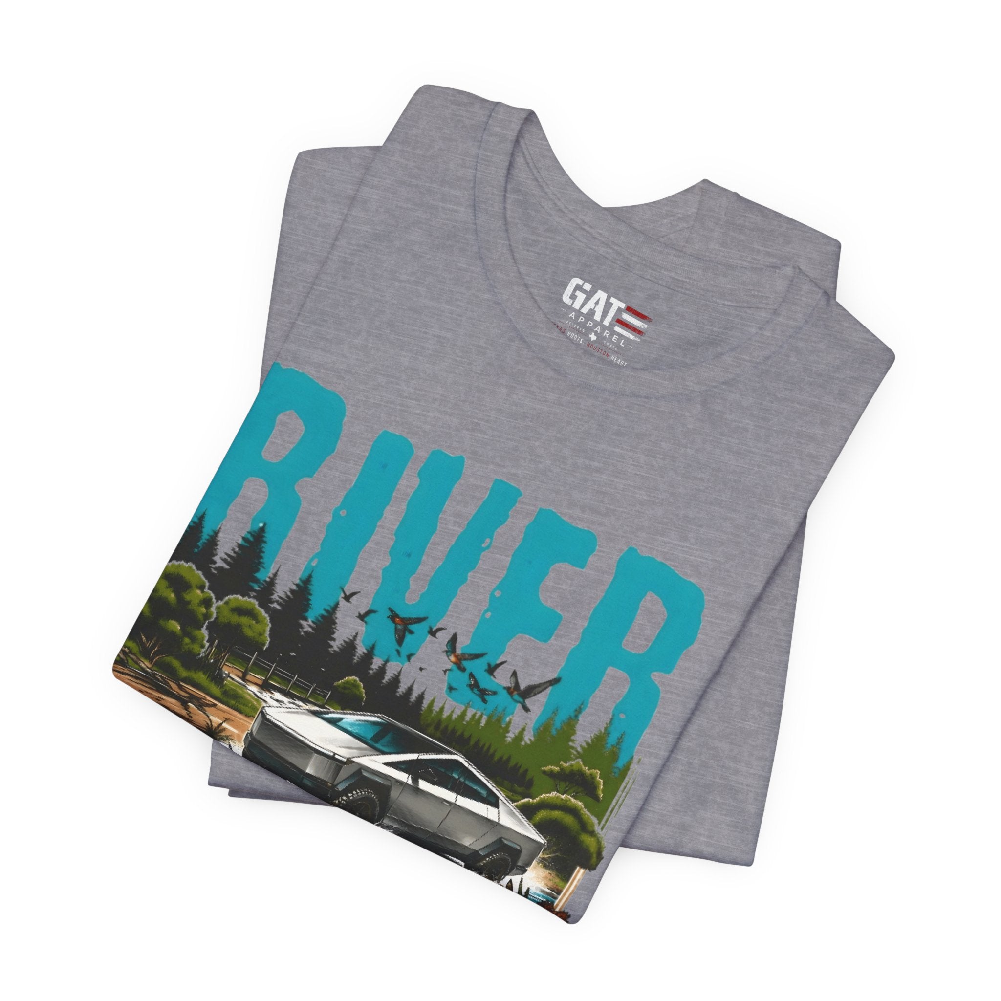 Cybertruck River Conqueror Shirt, Tesla Cybertruck Off Road Tee, Adventure Truck Shirt, Camping Shirt, Outdoor Lover Gift