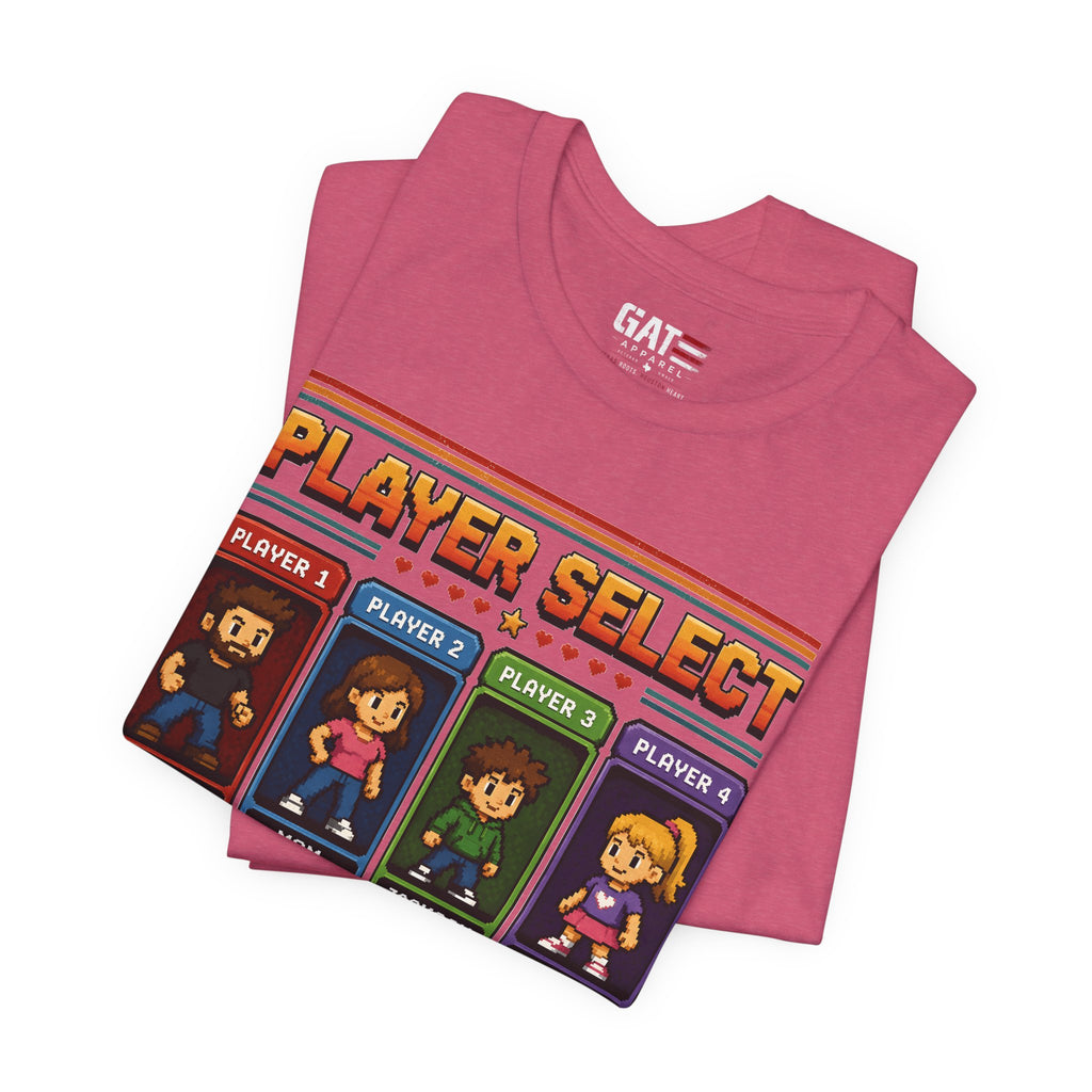 Personalized Gamer Family Shirt, Custom Family Gaming Shirt, Retro Video Game Family Tee, Gamer Dad Mom Kids Gift Shirt