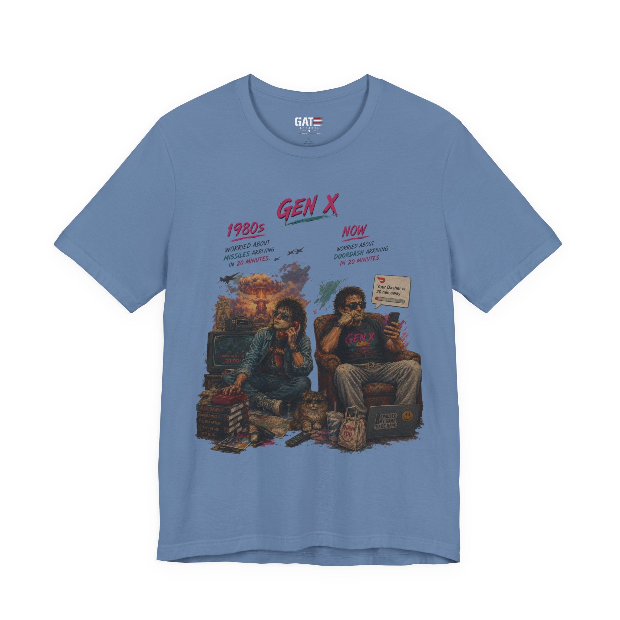 Gen X Retro Movie Night T-Shirt — Vintage 80s Pop Culture Tee