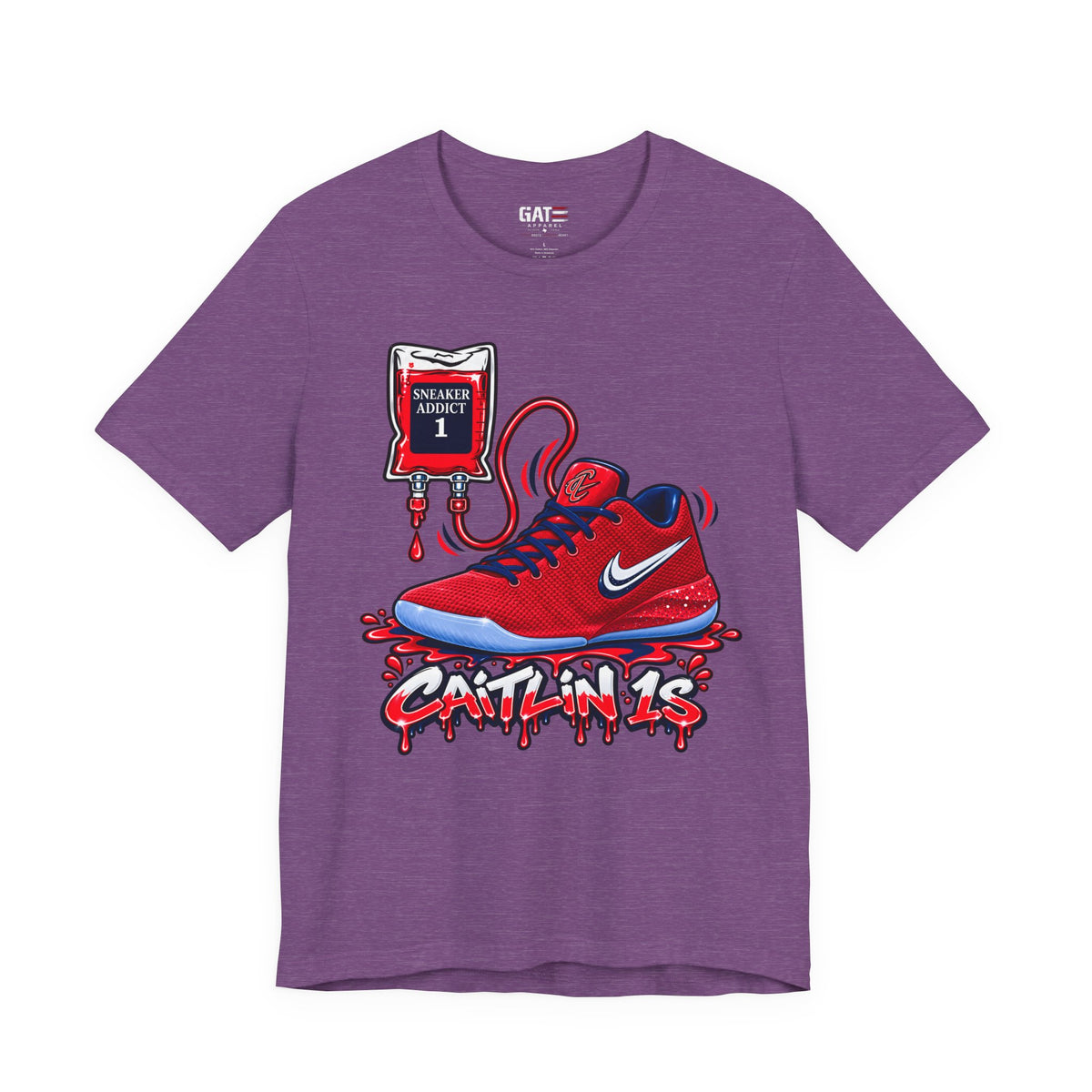 Caitlin Clark Caitlin 1s Addict Red Sneaker Shirt