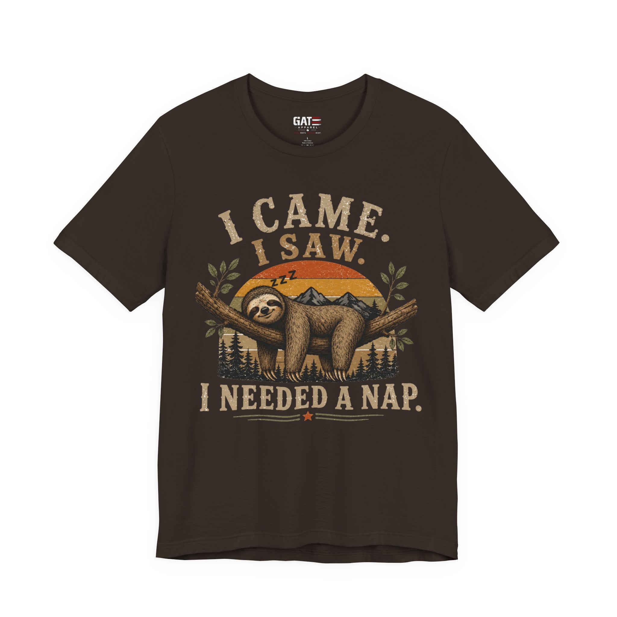 I Came I Saw I Needed a Nap Sloth T‑Shirt